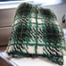 Berkshire Shepra Soft Green Black White Checkered Throw Blanket 50 x 60 NWOT
