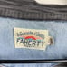 Faherty Cloud Long Sleeve Henley Shirt Gray Striped Cotton Mens Large Breathable