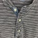 Faherty Cloud Long Sleeve Henley Shirt Gray Striped Cotton Mens Large Breathable