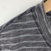 Faherty Cloud Long Sleeve Henley Shirt Gray Striped Cotton Mens Large Breathable