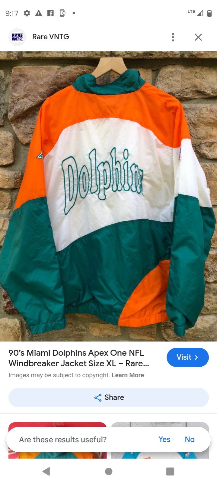 1990s Miami Dolphins windbreaker