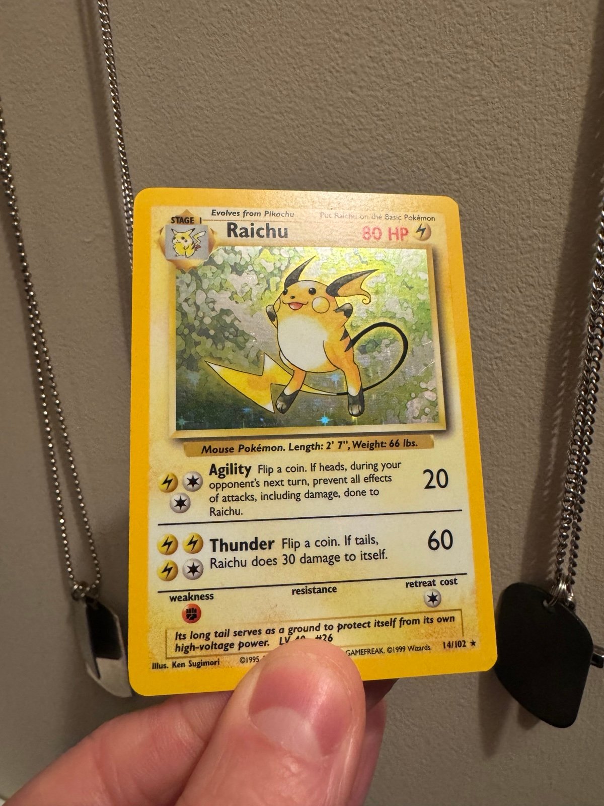 Raichu 14/102 Base Set Holo Rare Pokemon Card