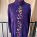 Carolyn Taylor Luxury vintage embroidered turtle neck sweater MadeinKorea size M
