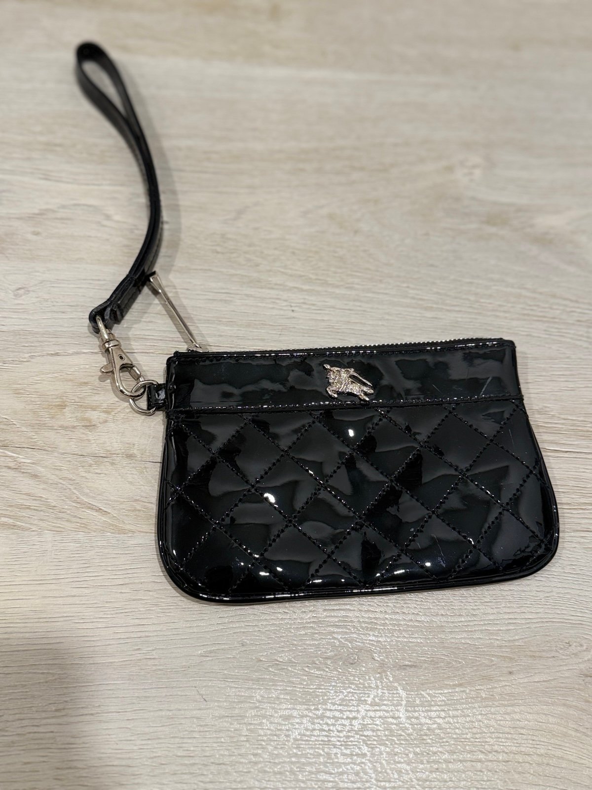 Burberry Black Quilted Wristlet