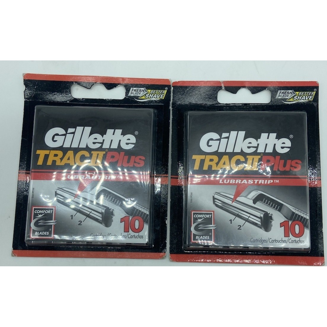 (2) Gillette PR31272 Trac II Plus Refill Razor Cartridges - Pack of 10 20 In All