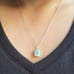 New Solid 925 Sterling Silver Star of David Square Blue Triplet Opal Necklace