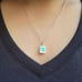 New Solid 925 Sterling Silver Star of David Square Blue Triplet Opal Necklace