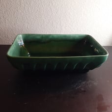 Haeger USA Green Glazed Ceramic 6.5 x10 Rectangular Planter.
