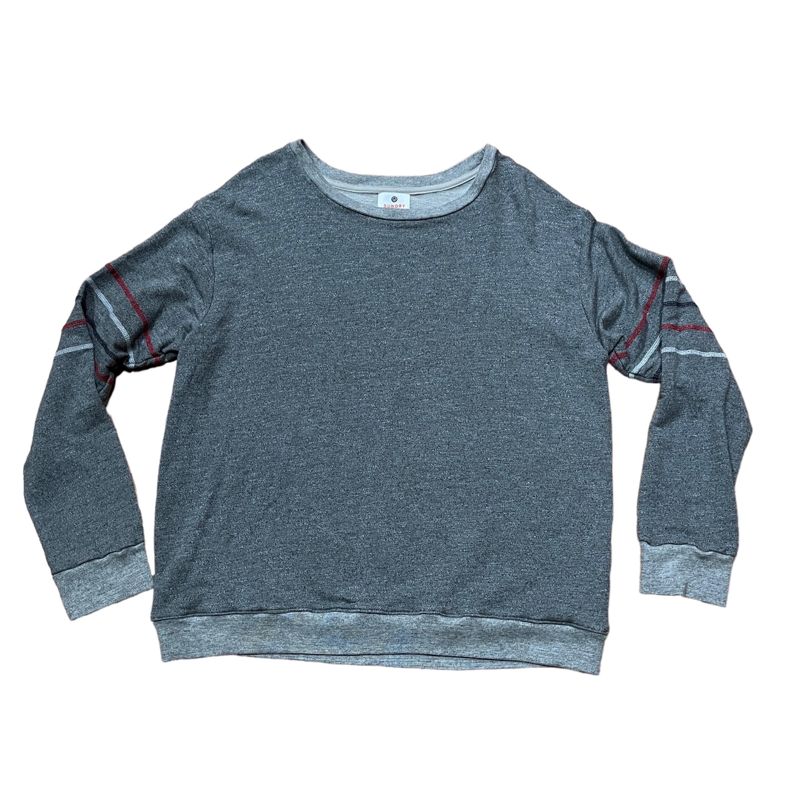 Sundry Womens Crewneck Pullover Sweater Size 2 Medium Heather Grey EXCELLENT