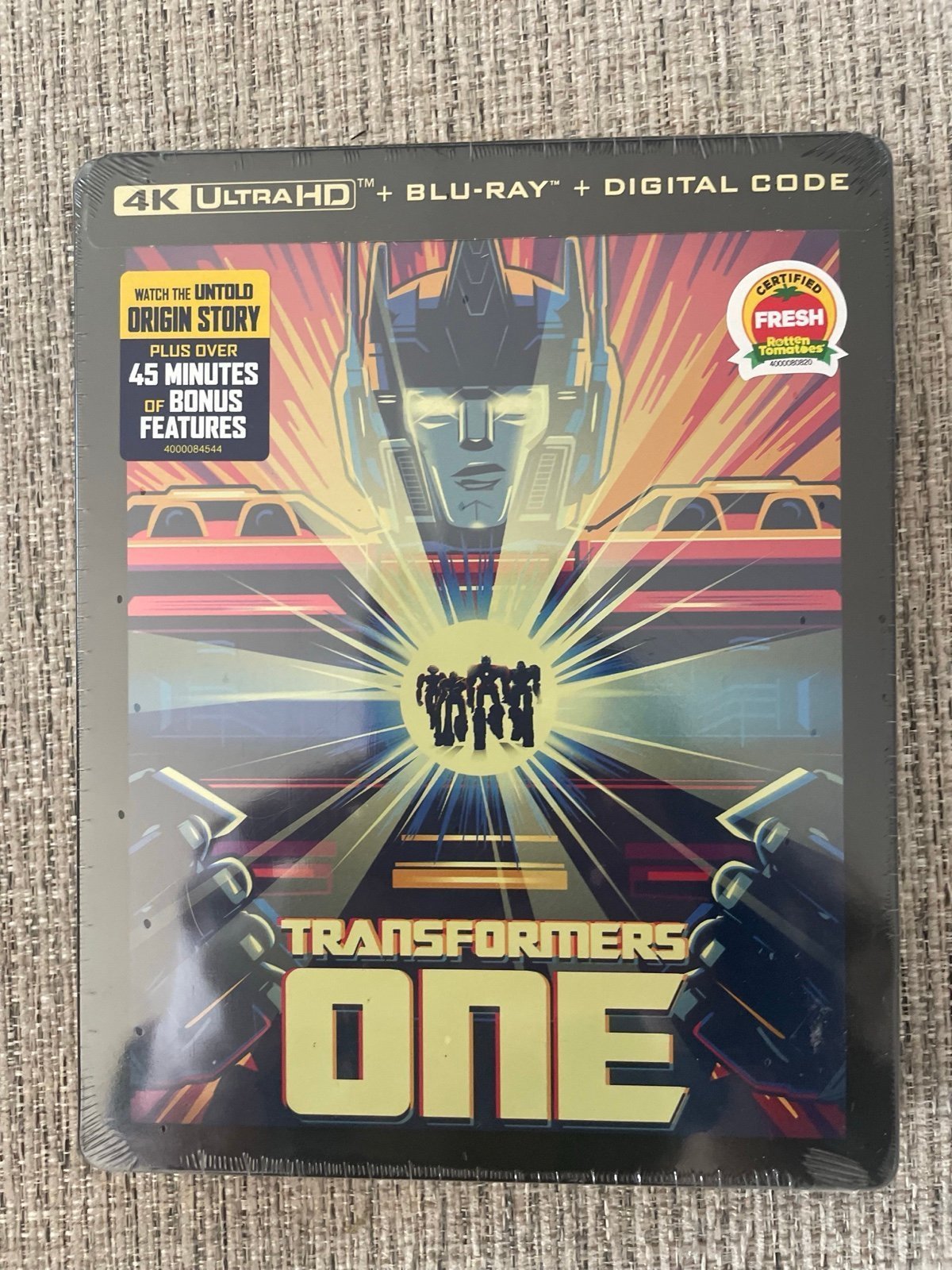 Transformers One 4K Blu Ray Steelbook New Sealed
