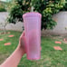 New Starbucks 2021 Pink Glitter Diamond Studded 24oz Cup Tumbler