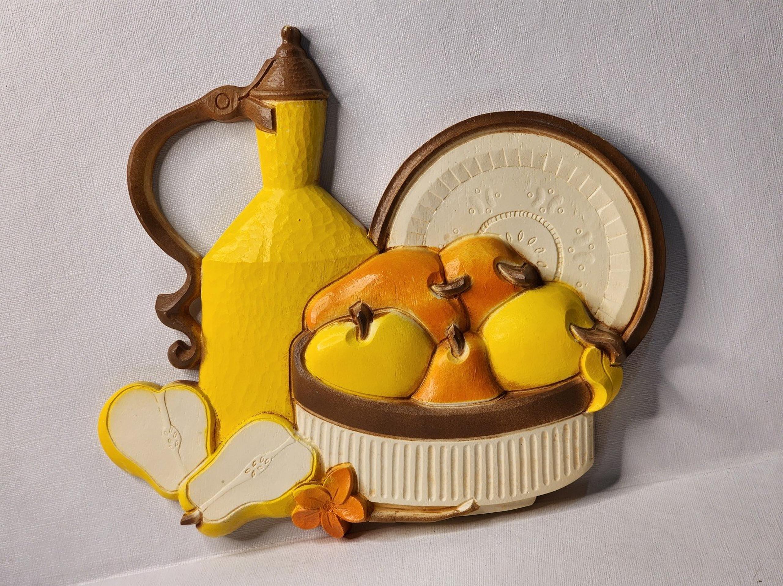 Vintage 1981 Syroco Pitcher and Pears Wall Hanging