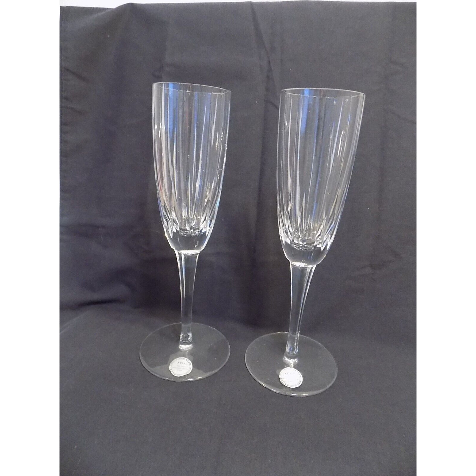 Pair of Astral Peerage champagne flutes NWOT