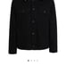 TOPMAN / Topman Shirring Black Denim Jacket
