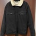 TOPMAN / Topman Shirring Black Denim Jacket
