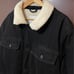 TOPMAN / Topman Shirring Black Denim Jacket