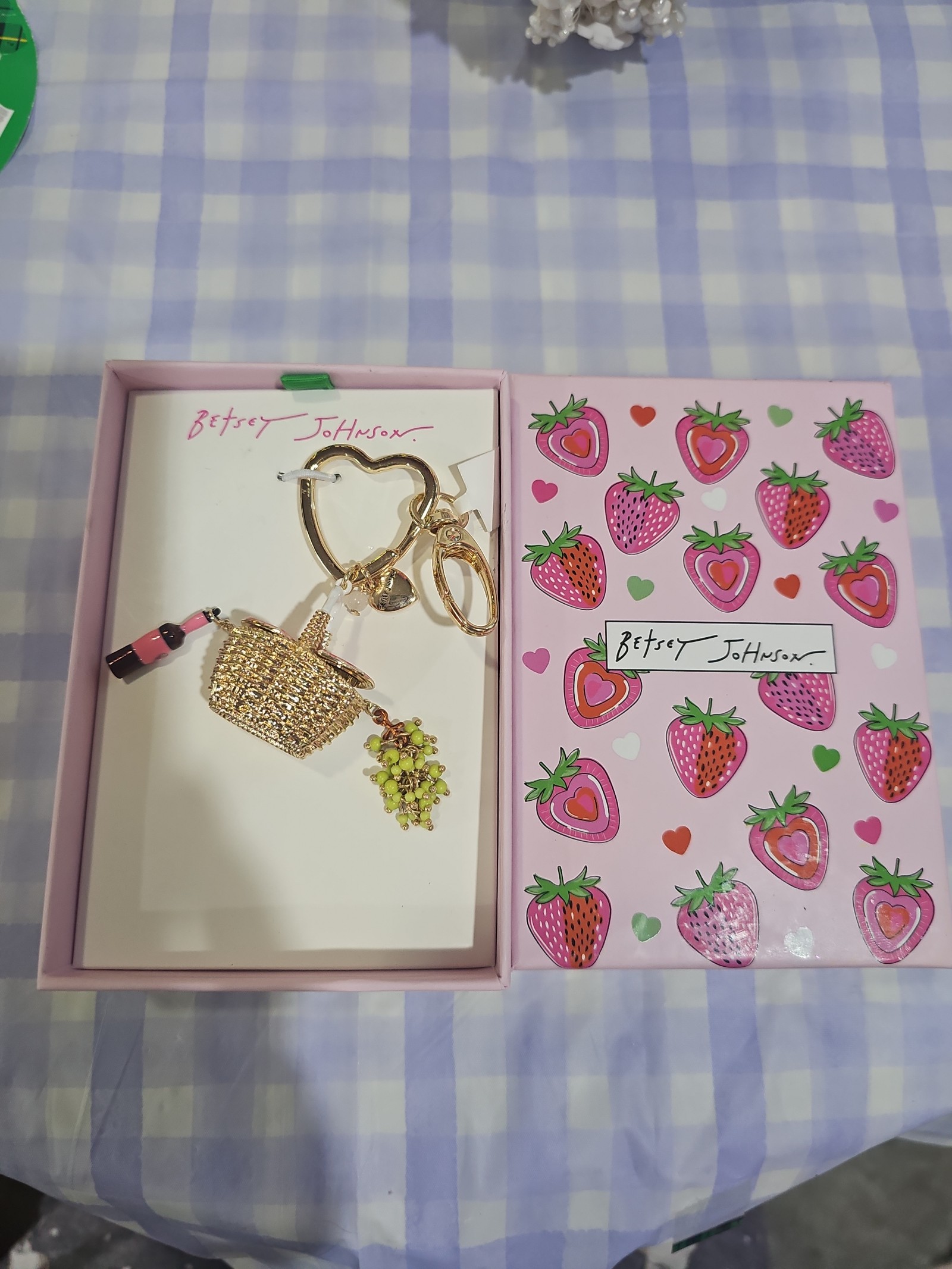 Betsey Johnson picnic basket bag charm