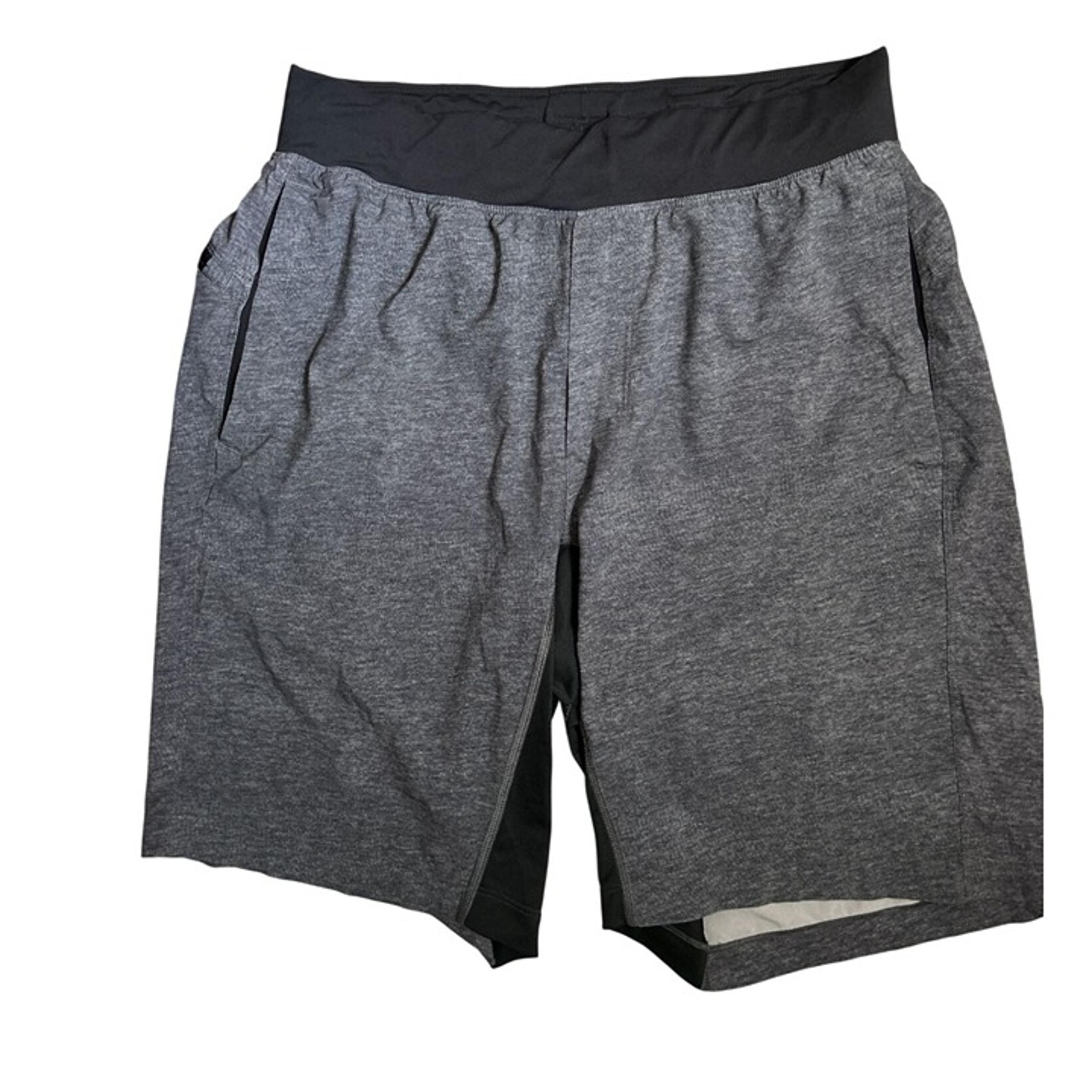 Lululemon T.H.E Gray Athletic Shorts With Liner & Zipper Pocket Size M