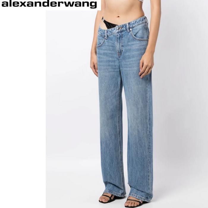 Unused Alexander Wang Bikini Layer Straight Jeans Denim Blue