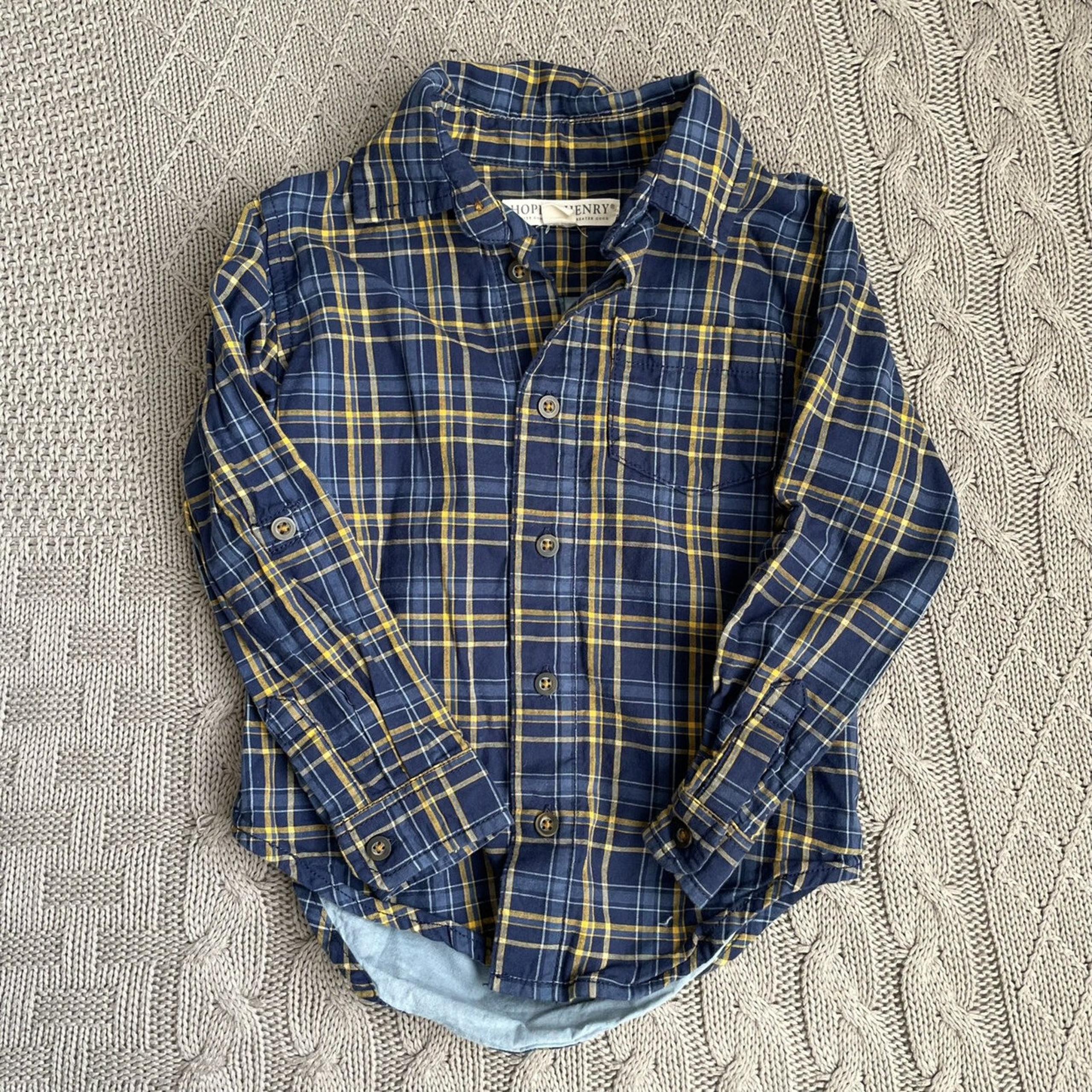 Hope & Henry Plaid Button Down ~ XS