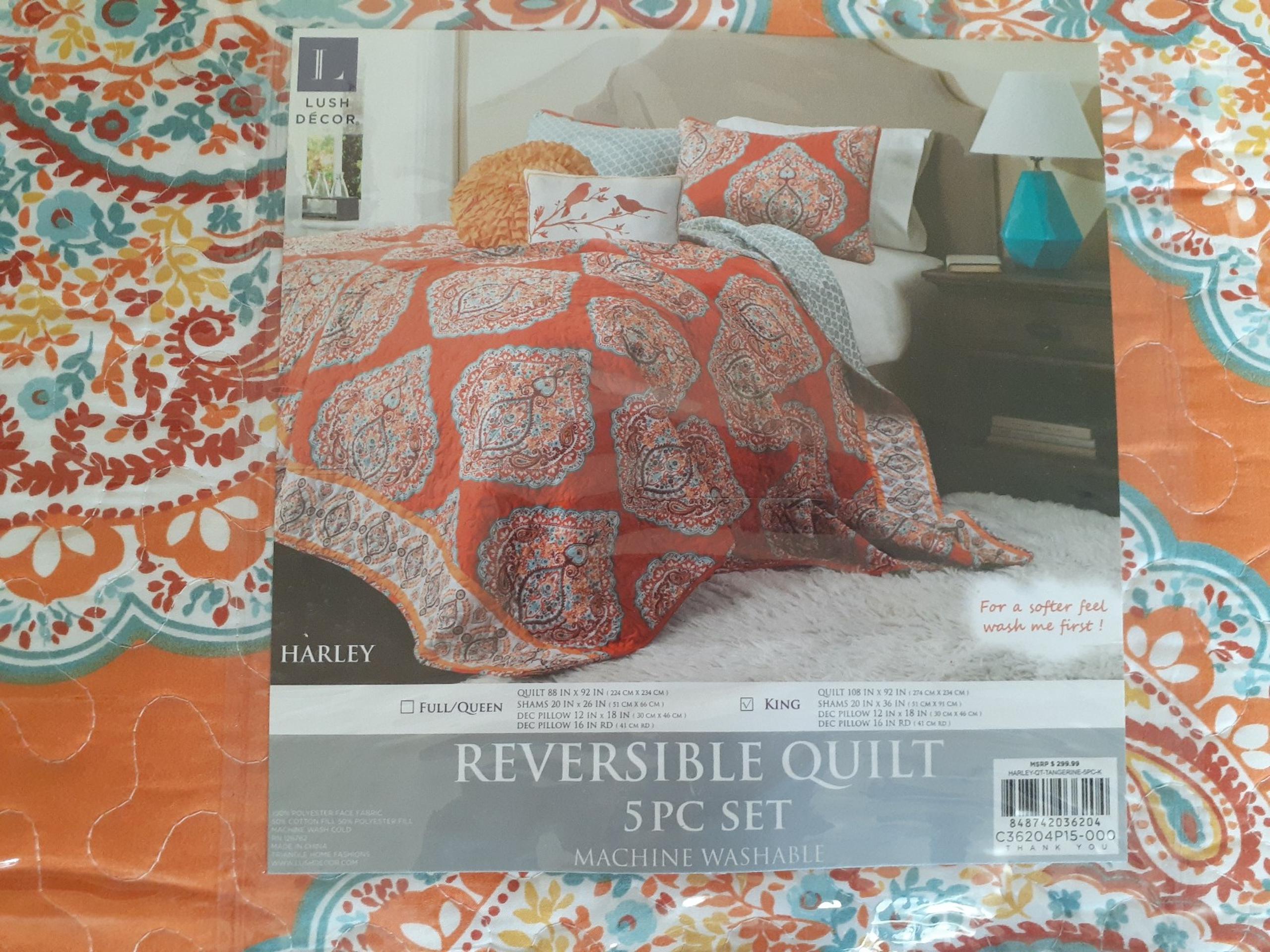 Reversible Quilt 5pc Set