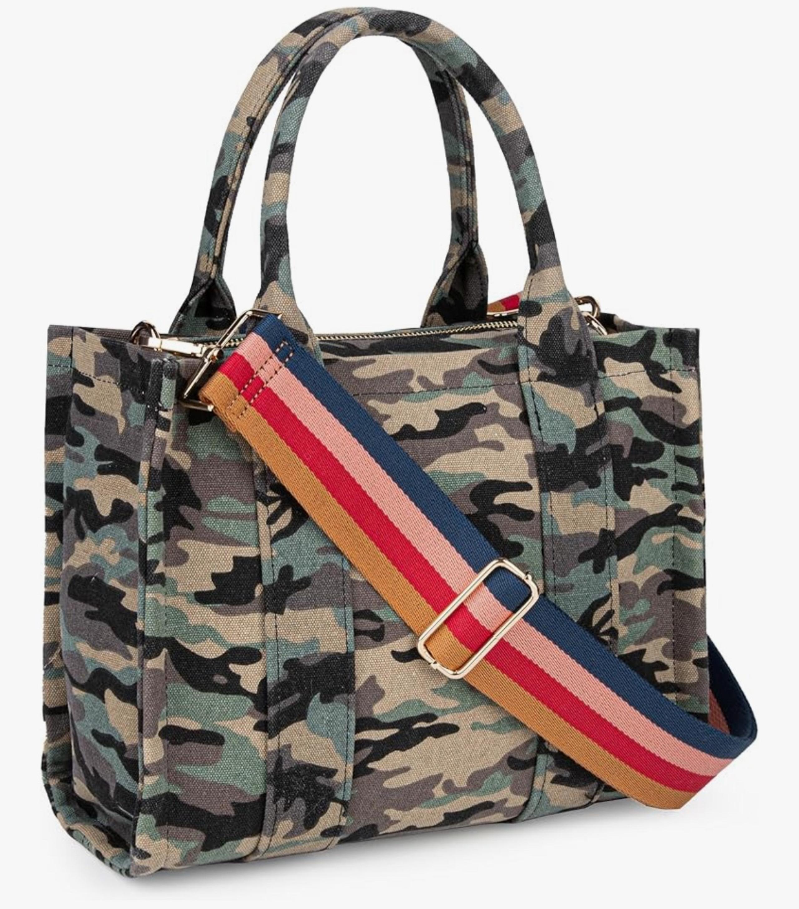 Camo Crossbody Bag with Straps NEW