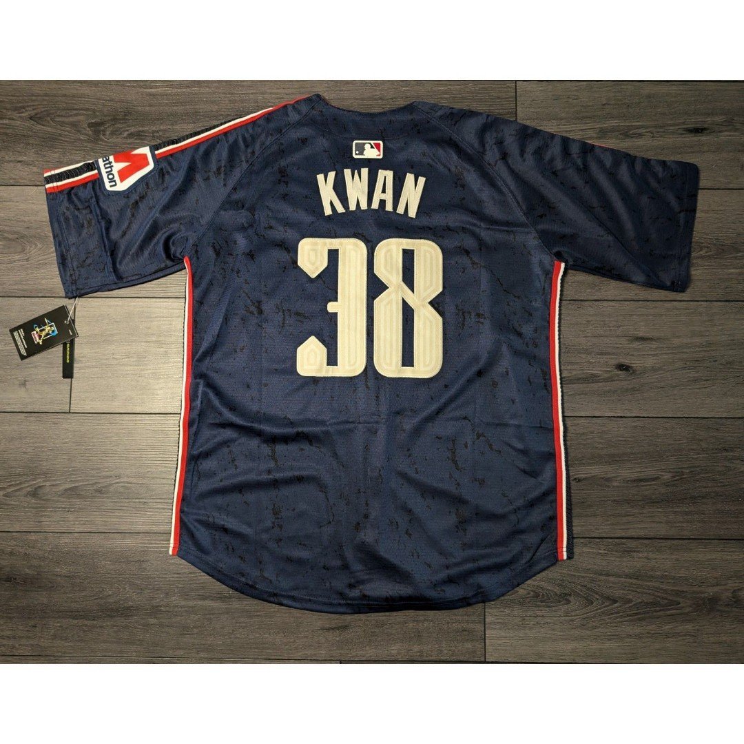 Steven Kwan #38 Cleveland Guardians 2024 City Connect Baseball Jersey Medium