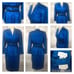 Vintage Silk Studio Blue & Black polkadot fitted waist top & skirt size 12