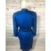 Vintage Silk Studio Blue & Black polkadot fitted waist top & skirt size 12