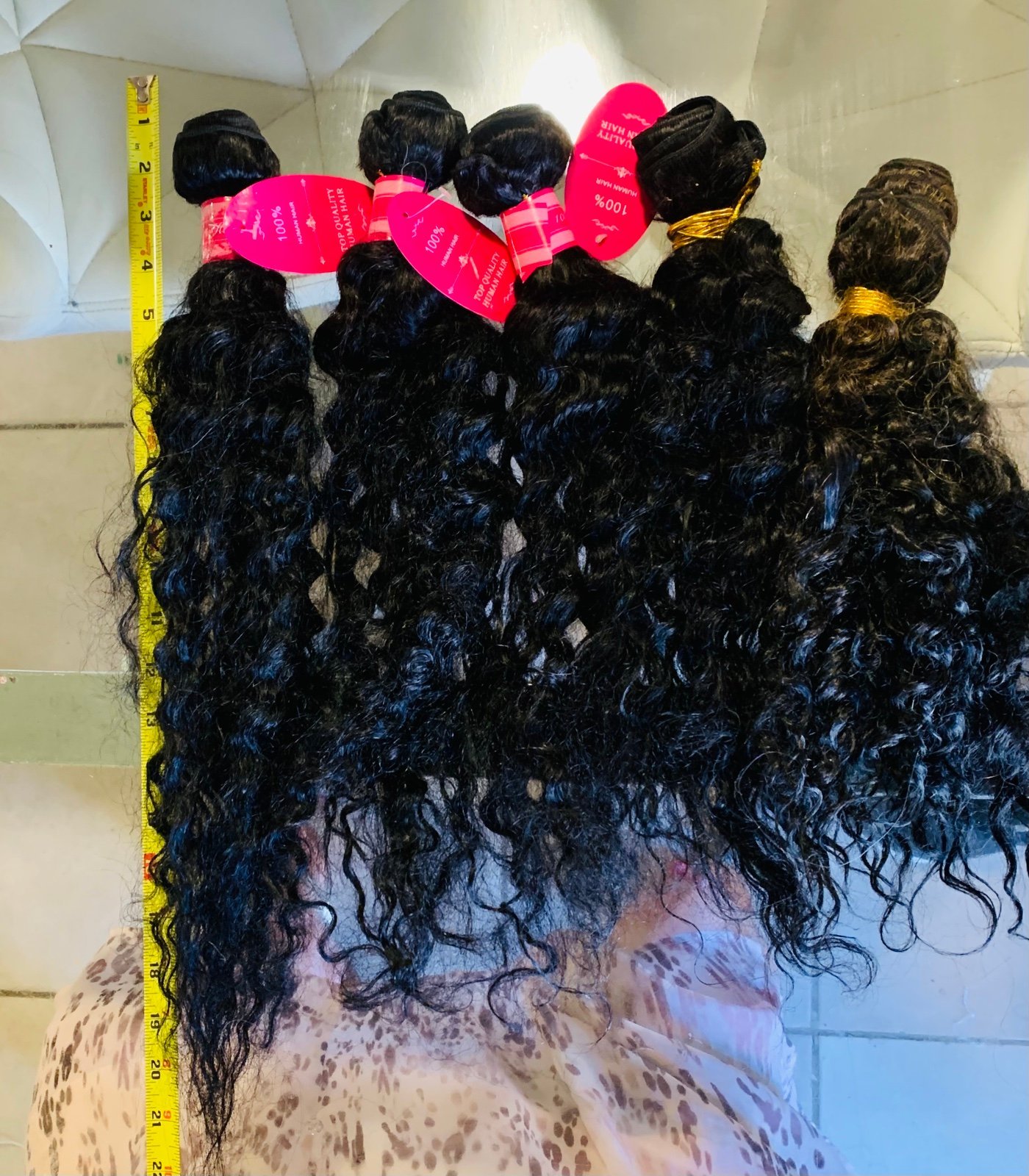 6 bundles of Human hair Afro kinky curly bundle
