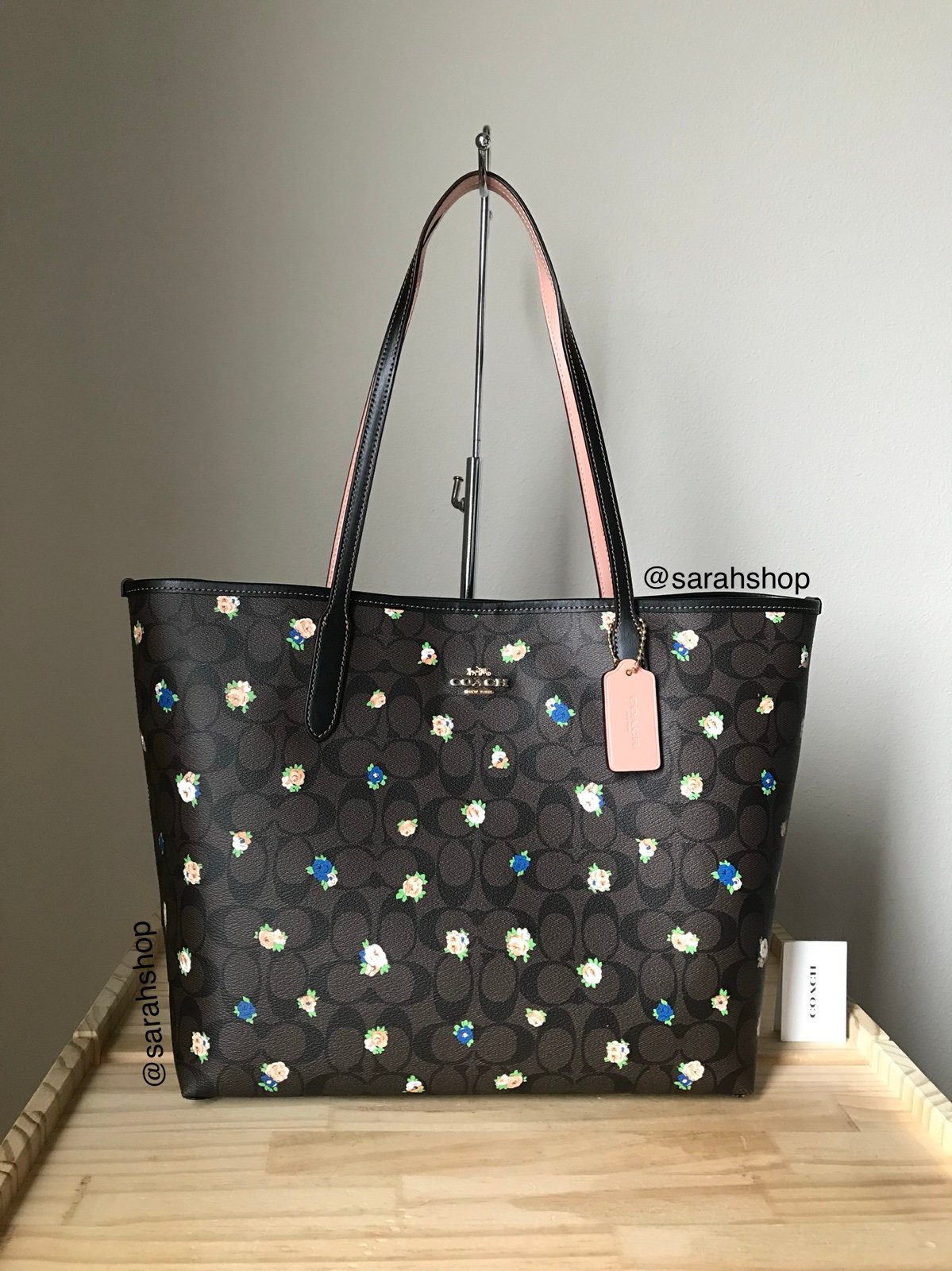 Coach City Tote Signature Vintage Rose