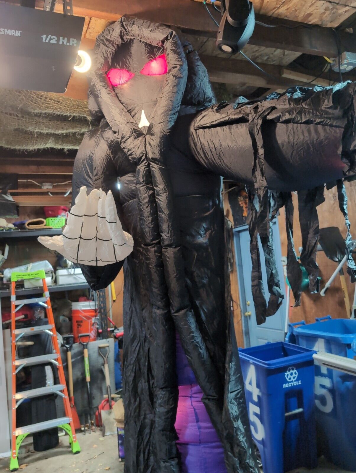Gemmy Grim Reaper Airblown Inflatable Archway Spirit Halloween 9’ As-Is Prop H