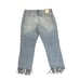 3X1 Fringe Hem Crop Straight Leg Jeans Distressed Mid -Rise Cotton 31 Women NWT