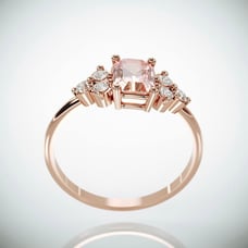 Rose gold morganite ring