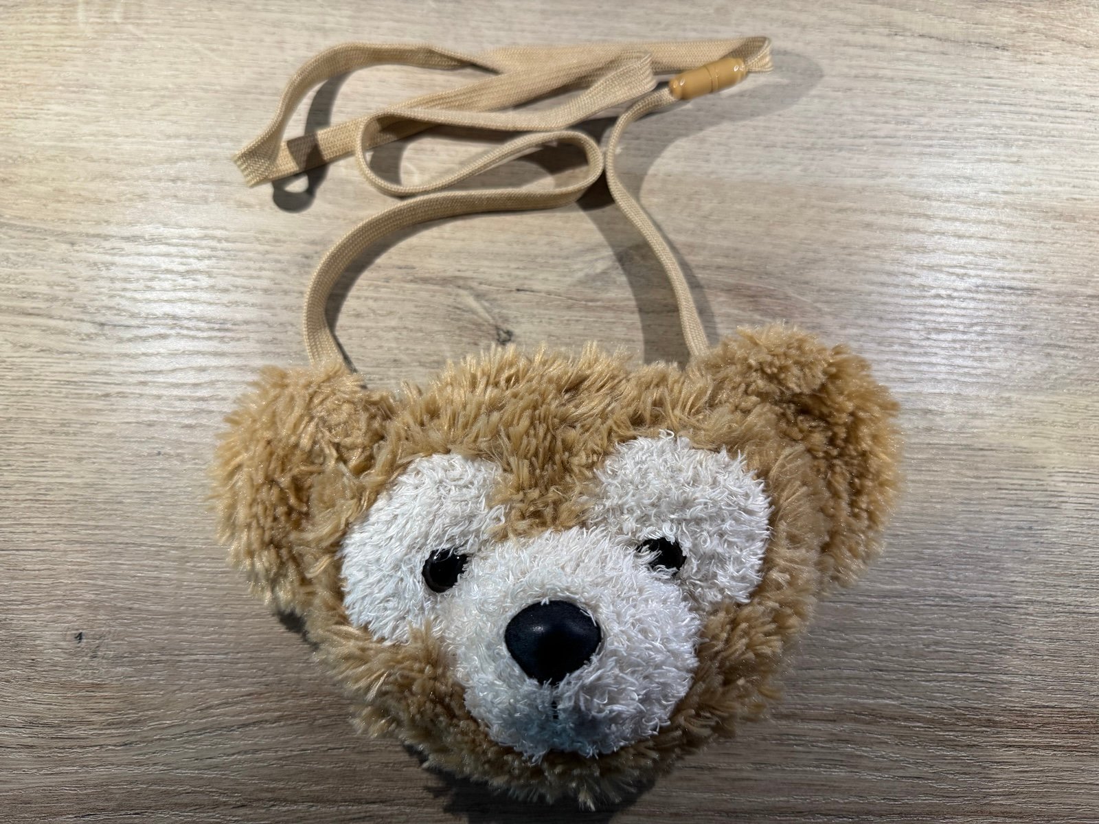 Tokyo Disney Sea Duffy Bear Plush Purse Crossbody Coin Card Pass Holder Bag EUC