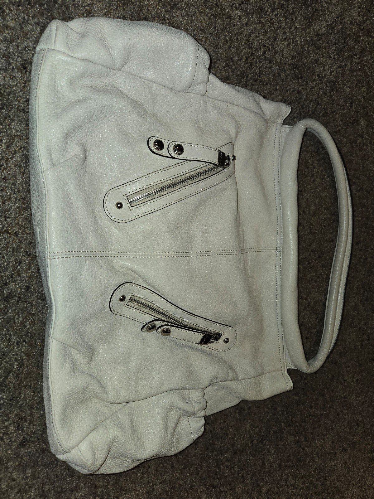 B. Makowsky white leather bag