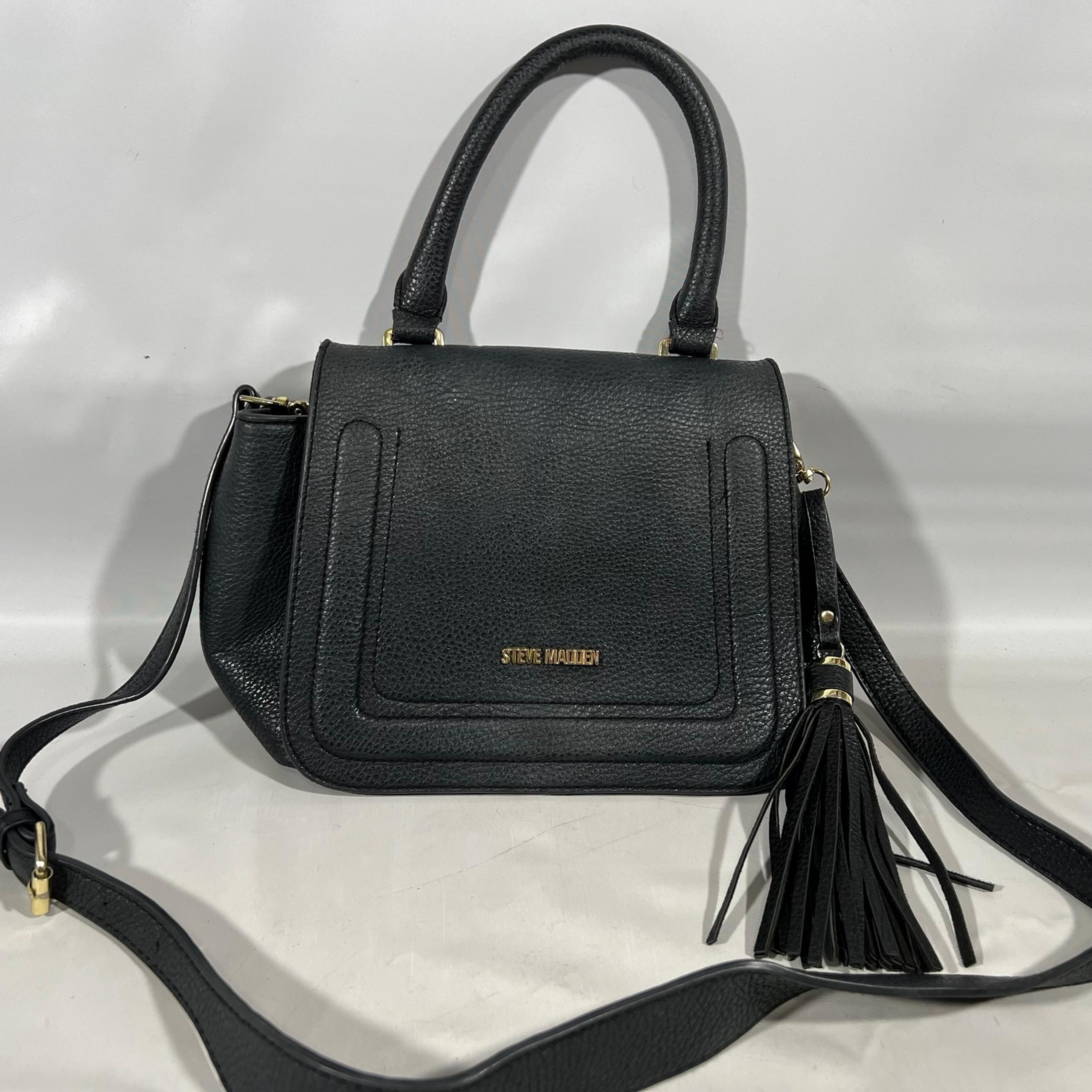 Steve Madden Btopher Tassel Vegan Leather Crossbody Shoulder Bag with Top Handle
