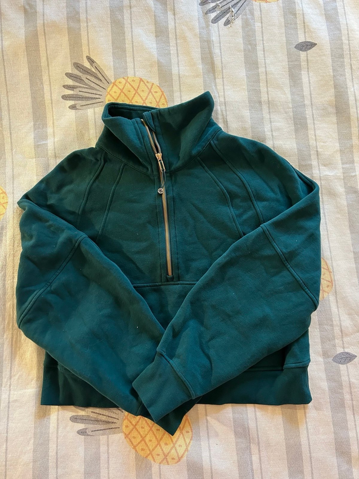 Lululemon Scuba Funnel Neck Gold Zipper