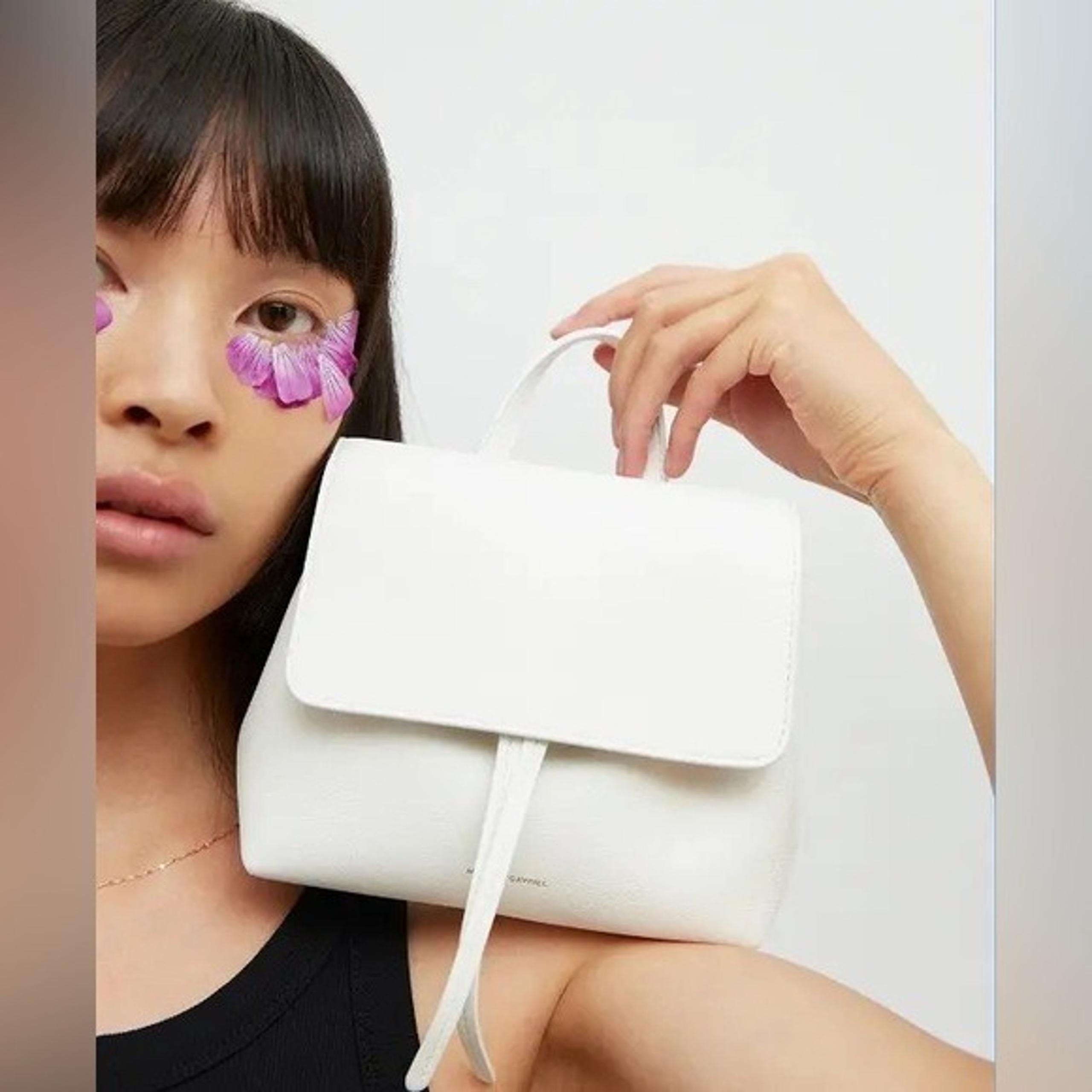 Mansur Gavriel Mini Soft Lady Leather Bag NWT White Bianca Crossbody Convertible