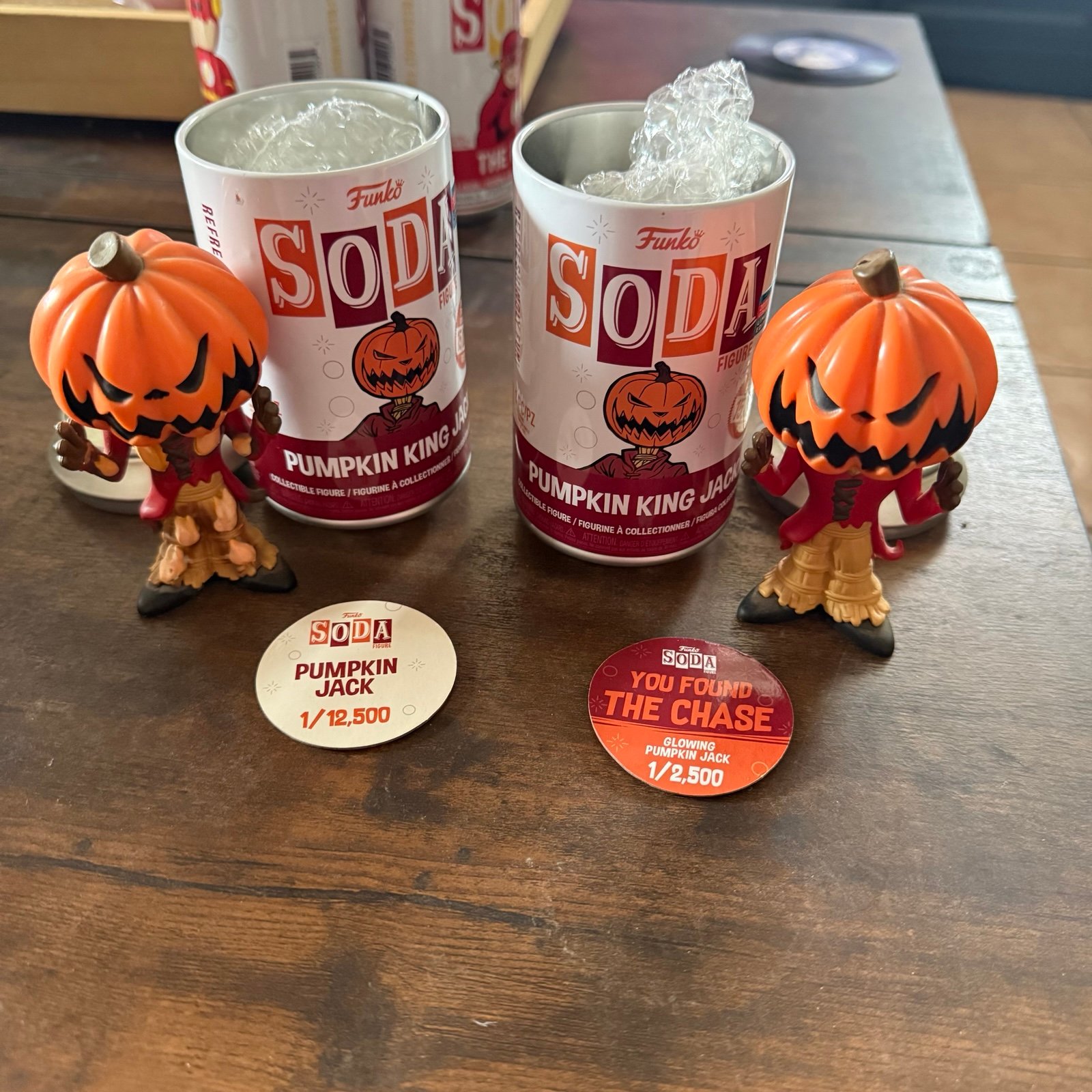 Two Funko sodas pumpkin king Jack one chase one common