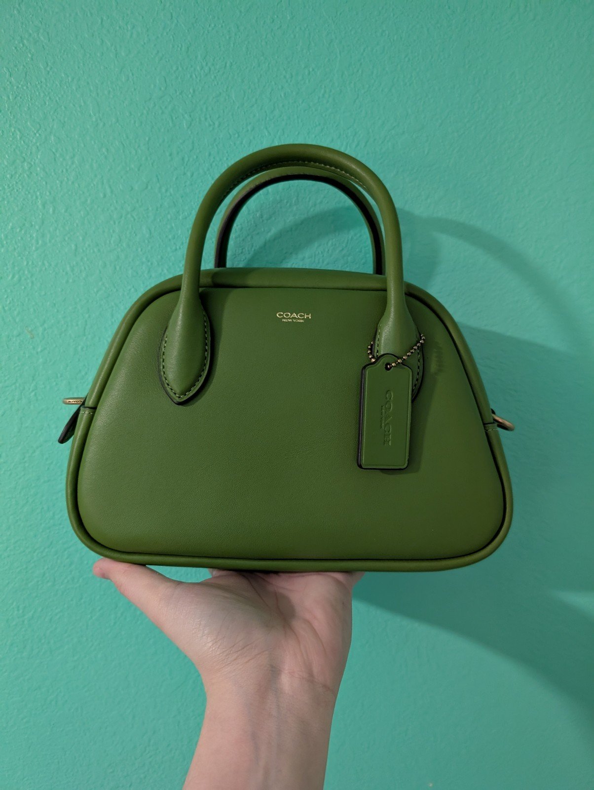 Coach Borough Bowling Bag in Dark Lime