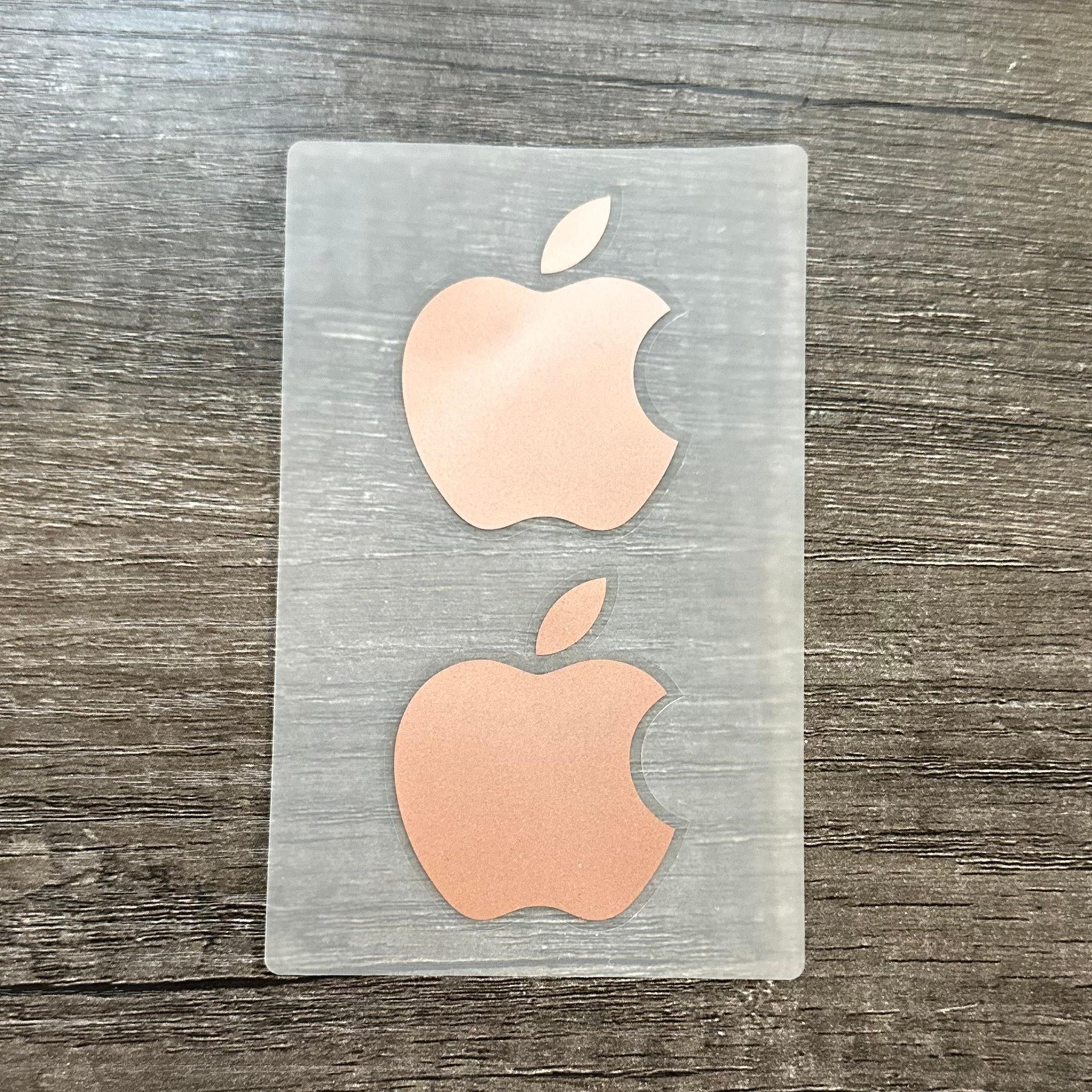 Apple 2 Original Rose Gold Apple Logo Stickers 1 Sheet of 2 Stickers