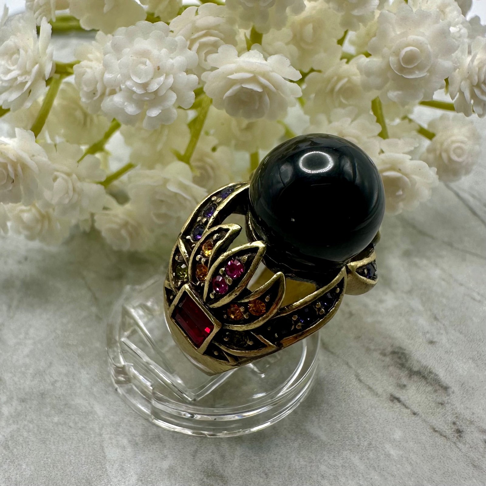 HEIDI DAUS Flame Flower ring size 7