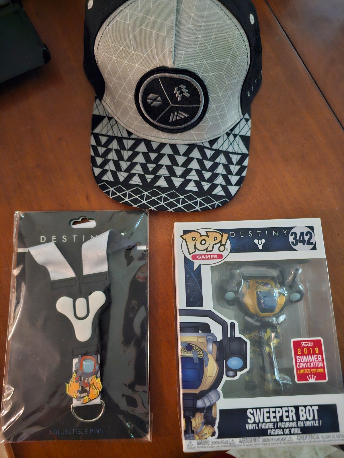 Destiny Pop, Pin Lanyard, and Hat Bundle New