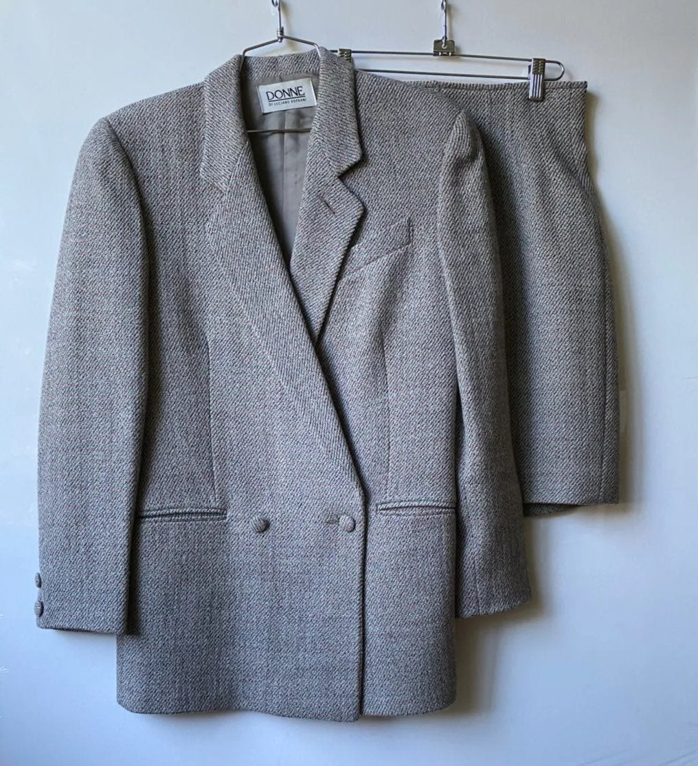 Luciano Soprani Vintage Grey Wool Suit