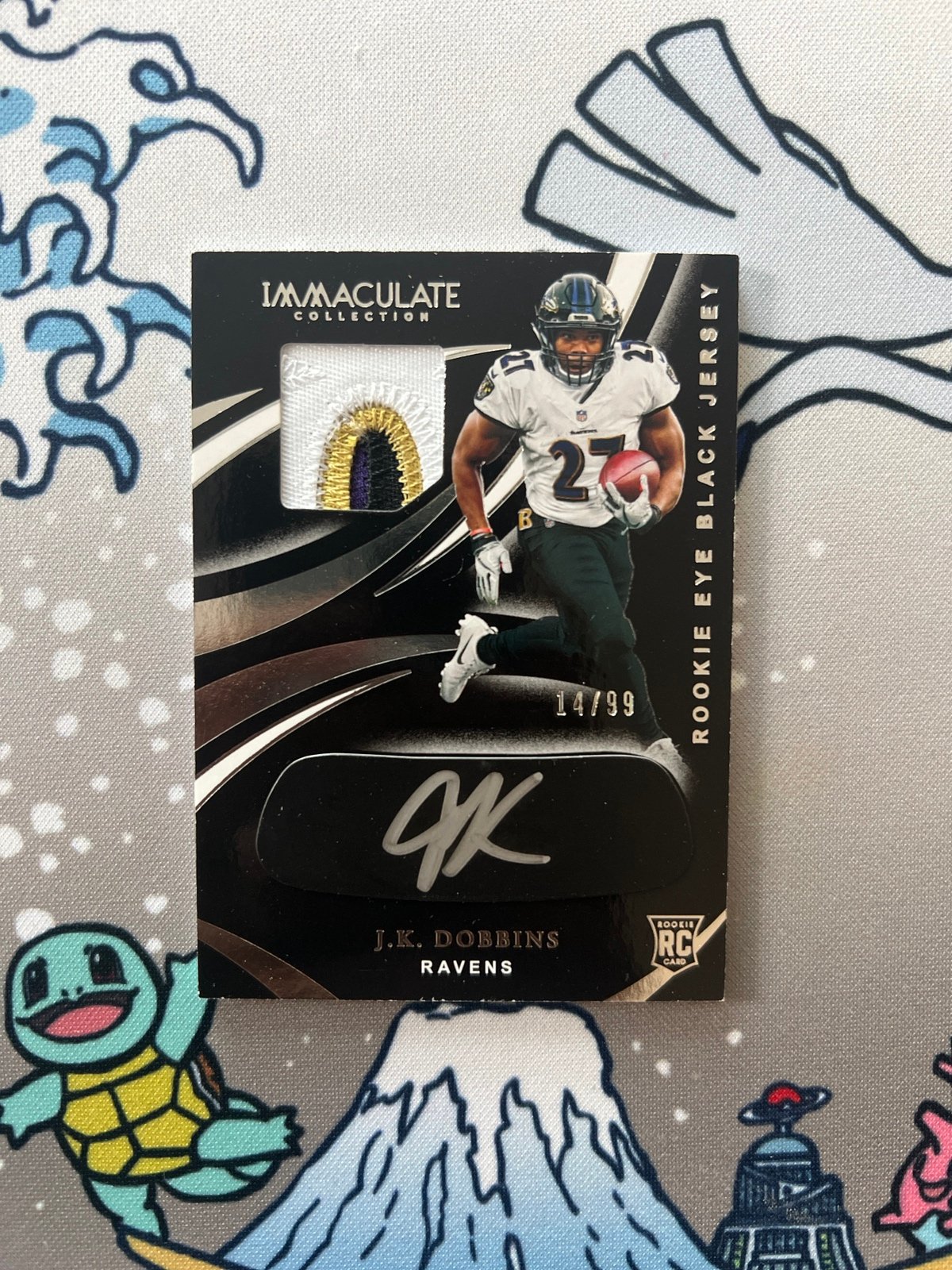 J.K. Dobbins #REB-9 Rookie Eye Black Jersey Autograph Immaculate RPA /99