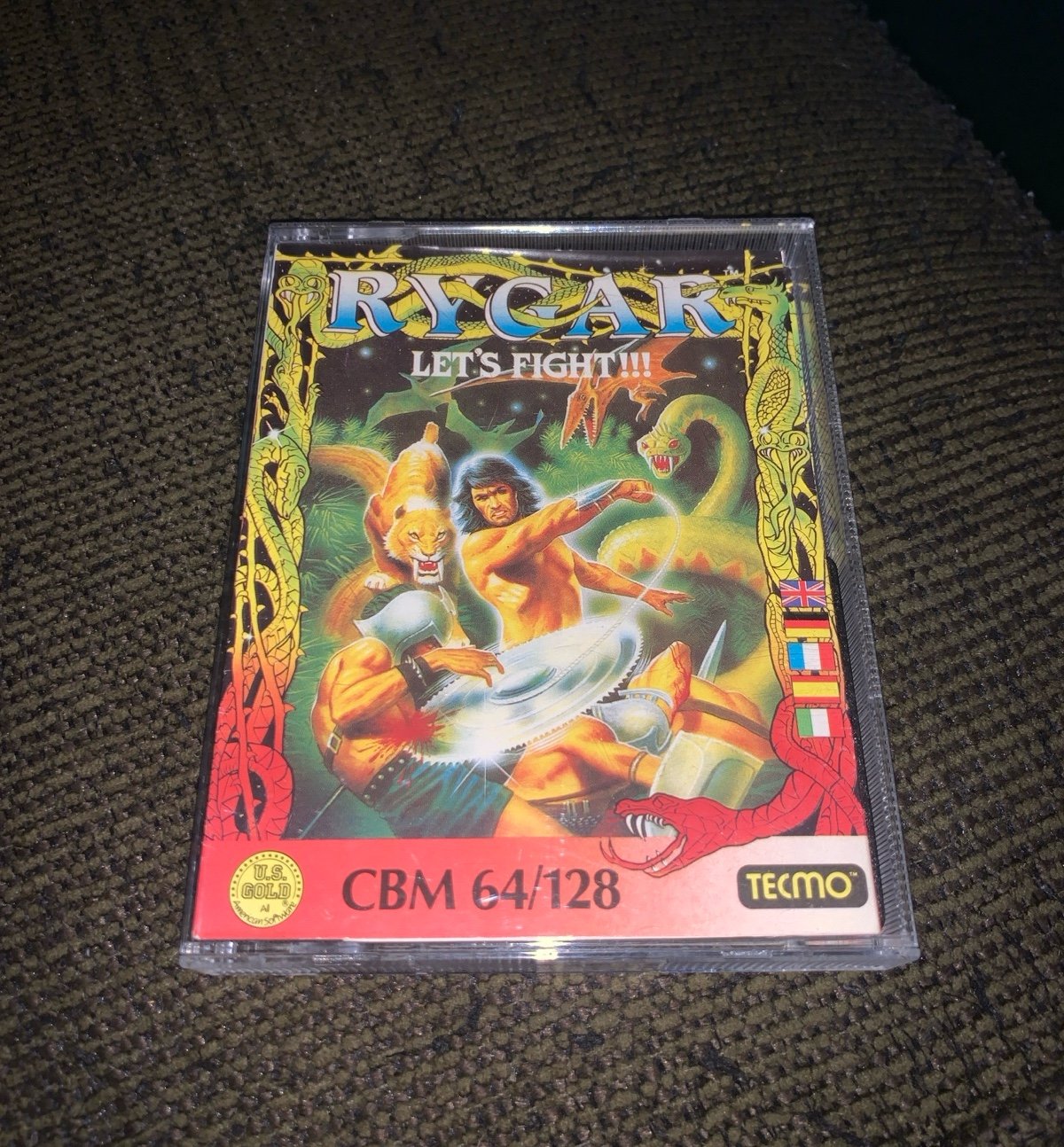 Commodore 64 Rygar (Pal cassette game) Not Nes