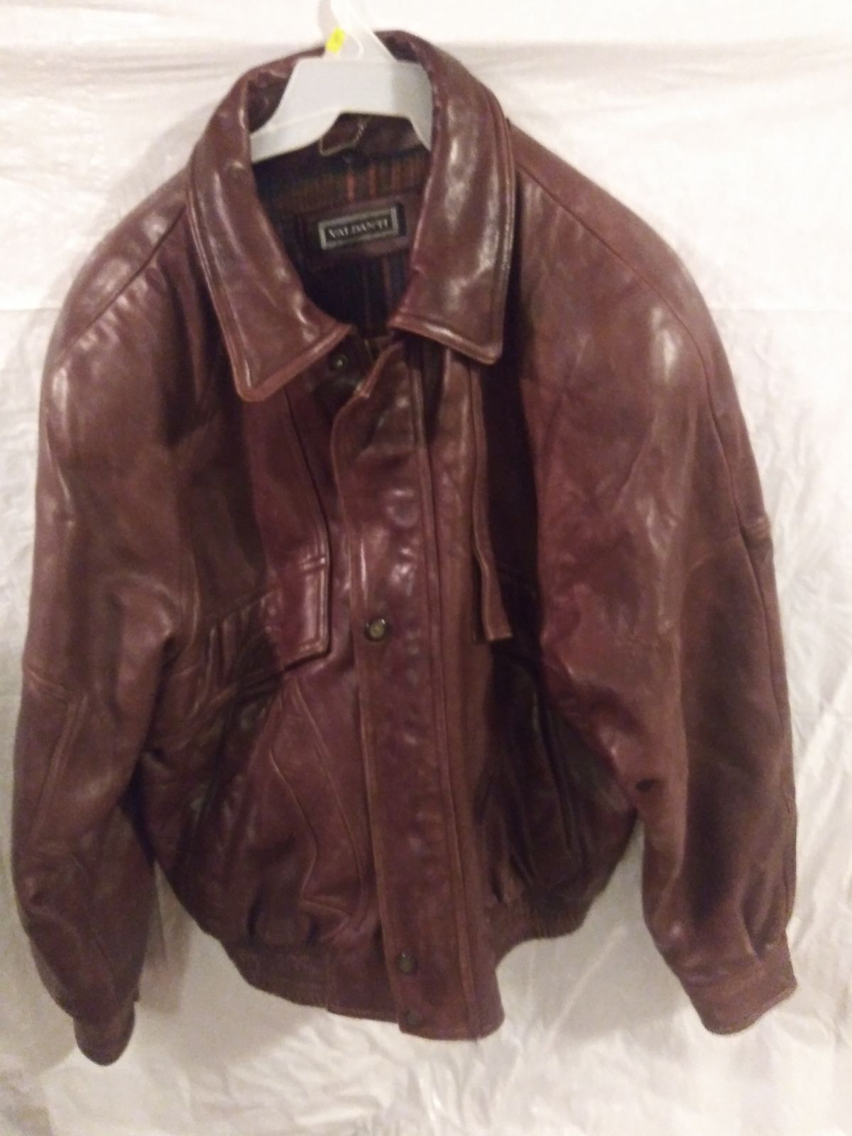 Valdanti Brown leather jacket size large