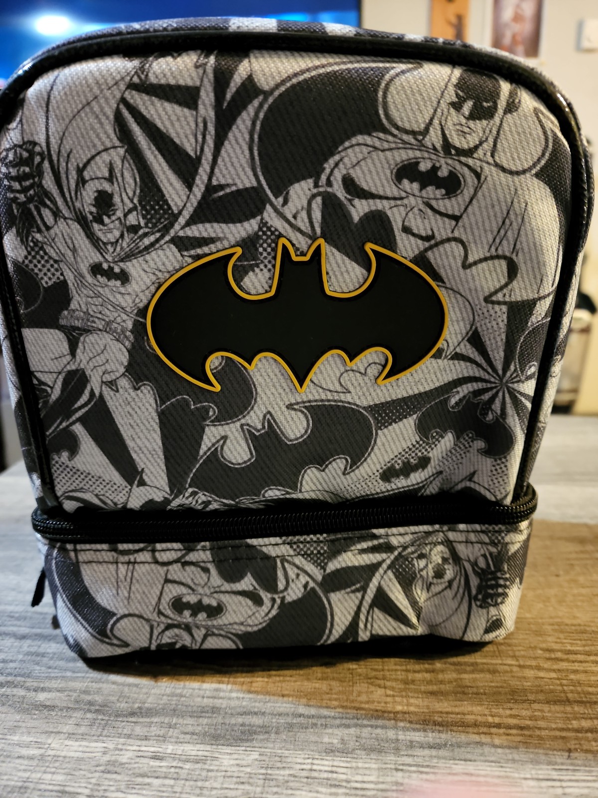 Batman Backpack/Lunchbox Tote Dual Compartment Superhero Comic Bag