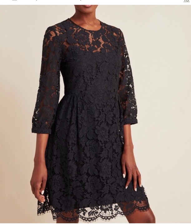 Anthropologie Persephone Lace Mini Dress